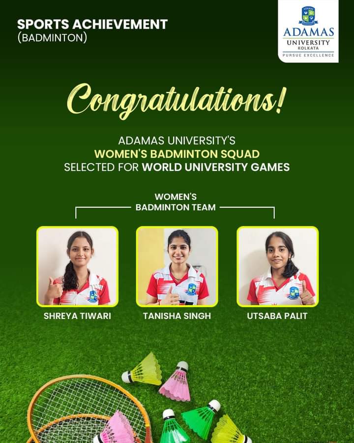 Shreya Tiwari, Tanisha Singh and Utsaba Palit in the World University Games 2023 in Women`s category